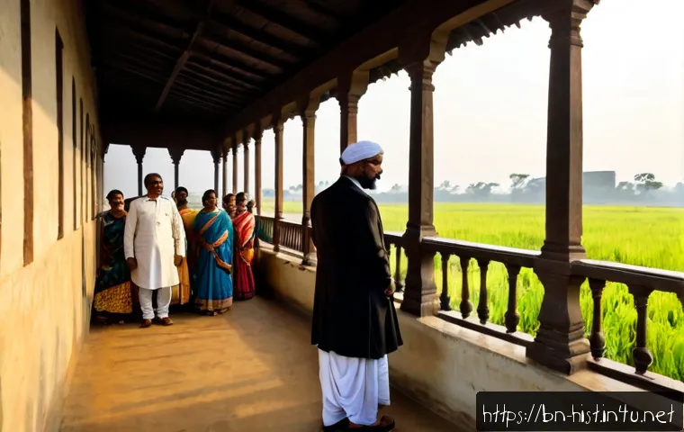 Home 17 제국주의와 식민지배 - Photorealistic historical scene of colonial-era rule in Bengal, a European official in formal 19th-c...