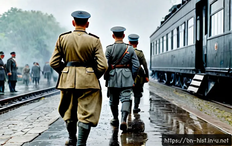 Home 17 제1차 세계대전과 독일의 전후 상황 - Photorealistic historical scene of World War I aftermath in Germany, exhausted German soldiers in wo...